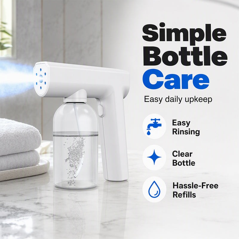 💦 50 % Rabatt ! Blaulicht-Desinfektionssprühpistole – Kabellos, feiner Nebel! ✨ Bequeme Einhandbedienung, wiederaufladbar, überall einsetzbar 🔋