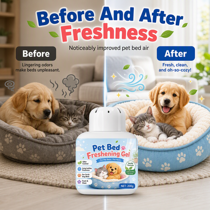🐶 50 % Rabatt ! Haustier-Geruchsentferner-Gel – Keine Gerüche, reine Frische! 🌿 Langanhaltende Wirkung, sanft zum Schlafplatz, einfach aufstellen