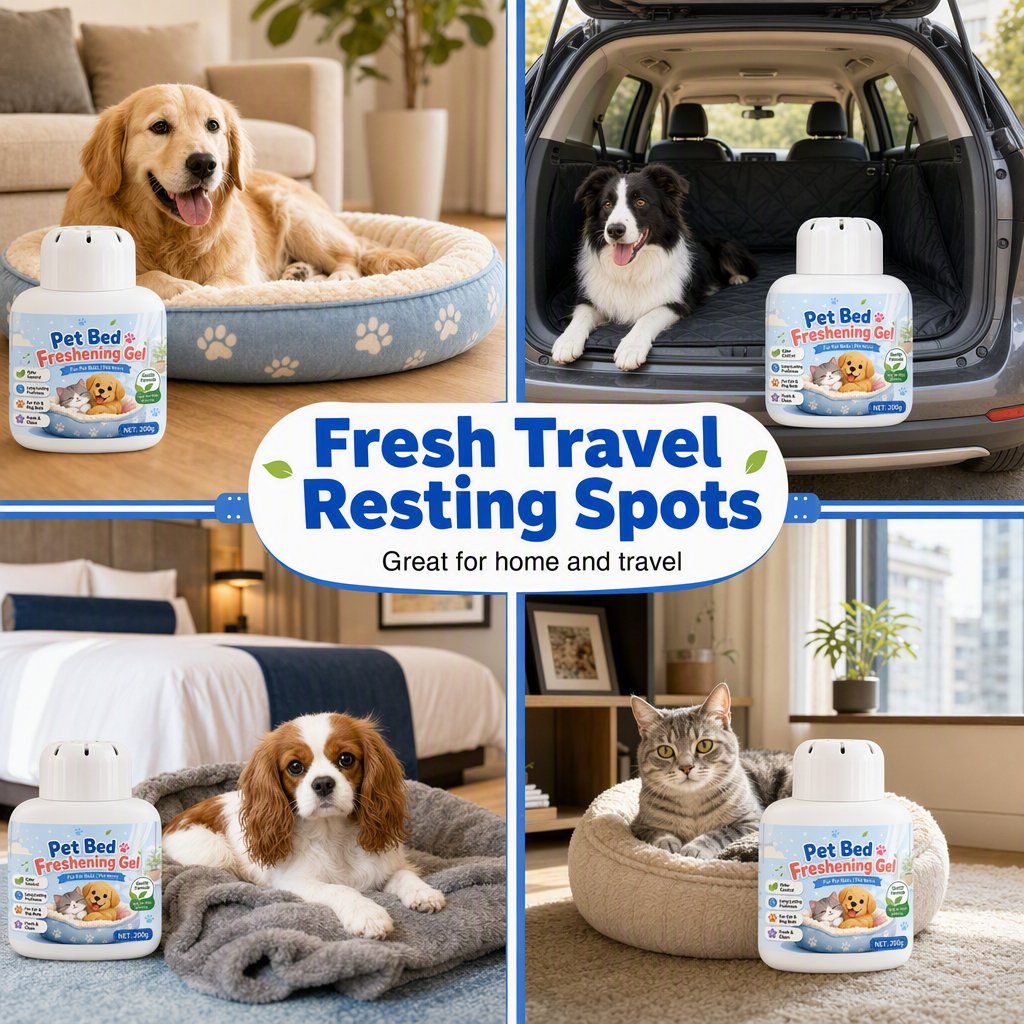 🐶 50 % Rabatt ! Haustier-Geruchsentferner-Gel – Keine Gerüche, reine Frische! 🌿 Langanhaltende Wirkung, sanft zum Schlafplatz, einfach aufstellen