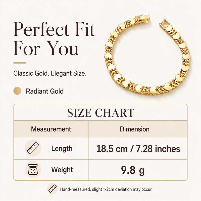 💖 50% RABATT! 📿 Elegantes Herz‑Armband – Gliederdesign, edel & romantisch ✨