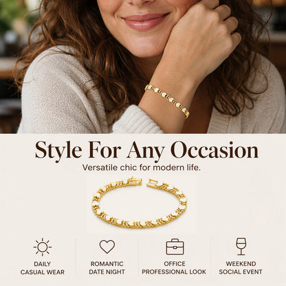 💖 50% RABATT! 📿 Elegantes Herz‑Armband – Gliederdesign, edel & romantisch ✨