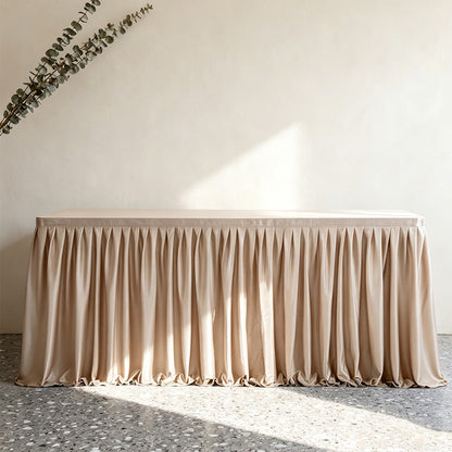 ✨ 50 % Rabatt ! Eleganter Plissee-Tischrock – Verwandelt jeden Tisch im Nu! 🎀 Blitzschnell montiert, knitterarm, verdeckt Stauraum