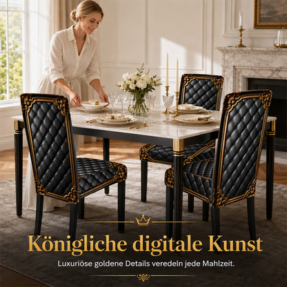 ⚜️ 50 % Rabatt ! Elegante Barock-Stuhlhusse – Königlicher Charme, perfekter Schutz! 🖤 Grenzenlose Stretch-Passform, weich & bequem, waschbar 🪑