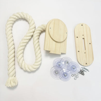 🐱 50 % Rabatt ! Katzen-Kletterseil aus Massivholz – Platzsparend, voller Kletterspaß! 🐾 Wand- oder Fenstermontage, reine Naturmaterialien, extrem robust 🐈