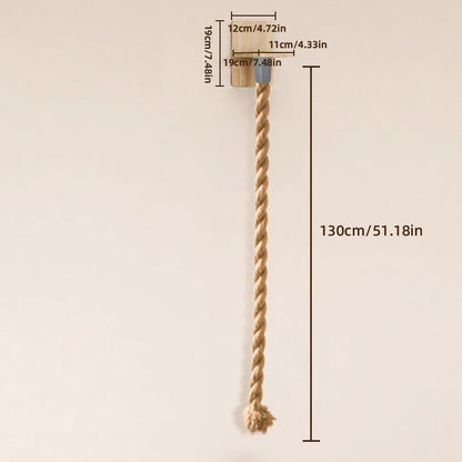 🐱 50 % Rabatt ! Katzen-Kletterseil aus Massivholz – Platzsparend, voller Kletterspaß! 🐾 Wand- oder Fenstermontage, reine Naturmaterialien, extrem robust 🐈