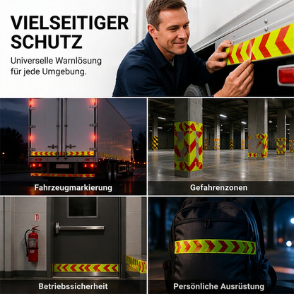 🚨 50 % Rabatt ! Reflektierendes Pfeilband Selbstklebend – Maximale Sicherheit bei Nacht! 🚚 3x stärkere Reflexion, wetterfest & UV-beständig, bombenfeste Haftung ⚡