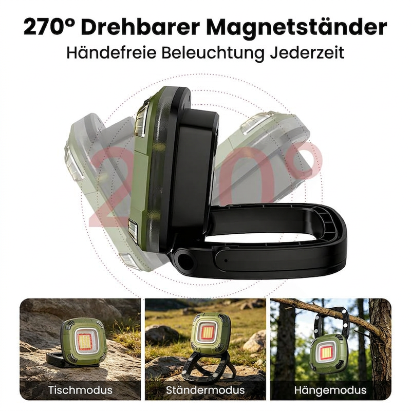📢📢50% RABATT !!⏰Tragbares multifunktionales LED-Notlicht