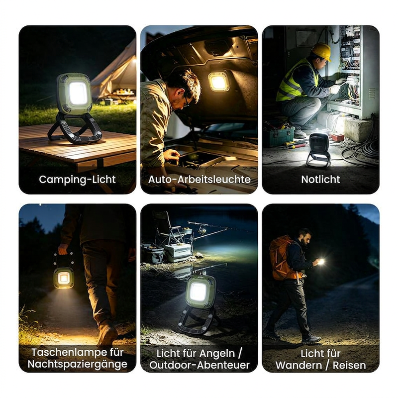 📢📢50% RABATT !!⏰Tragbares multifunktionales LED-Notlicht