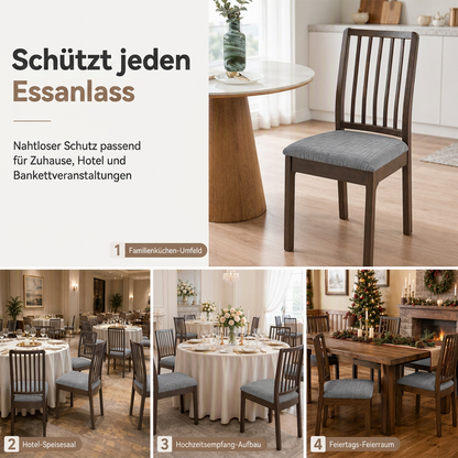 🪑 1+1 GRATIS! Elastischer Stuhlbezug mit Kettenmuster – Dehnbar, pflegeleicht & passend für viele Esszimmerstühle ✨