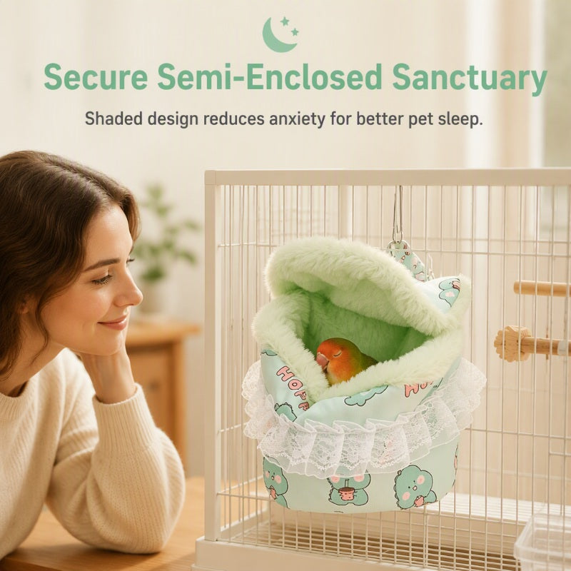🐹 50 % Rabatt! Warmes Hängenest für Kleintiere – Kuschelige Wärme und Geborgenheit! 🐦 Einfach im Käfig aufzuhängen, weich und halb geschlossen 🔥