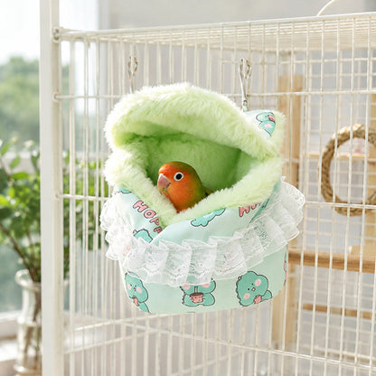 🐹 50 % Rabatt! Warmes Hängenest für Kleintiere – Kuschelige Wärme und Geborgenheit! 🐦 Einfach im Käfig aufzuhängen, weich und halb geschlossen 🔥