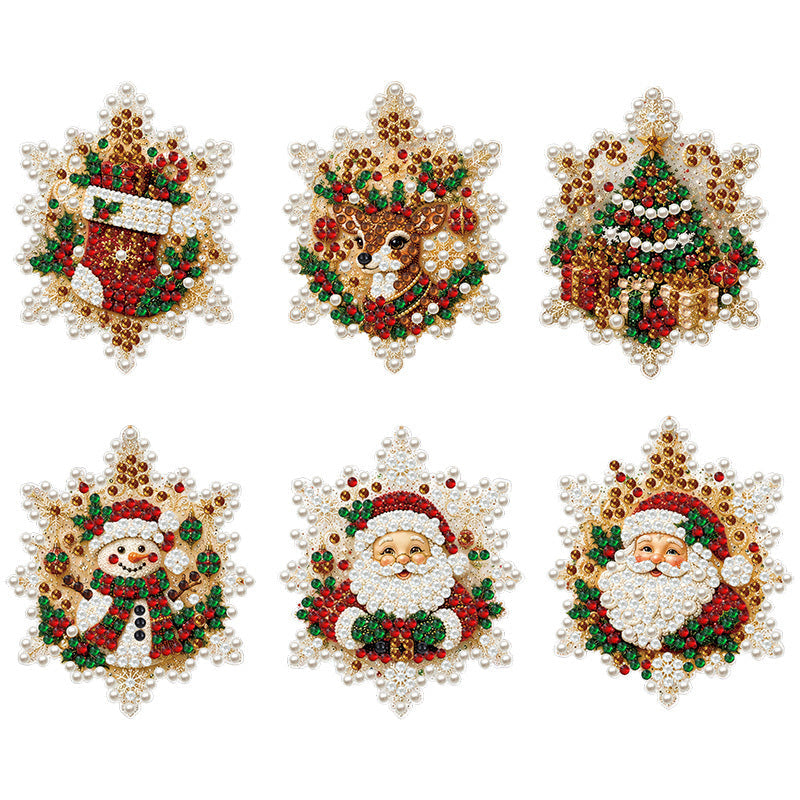 💎 DIY Diamant-Weihnachtsanhänger – 6 Stück zum Aufhängen ✨
