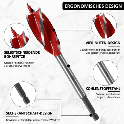 🔧 50% RABATT! ⚡ 8‑teiliges Spiralbohrer‑Set – 4 Schneiden für die Holzbearbeitung ✨