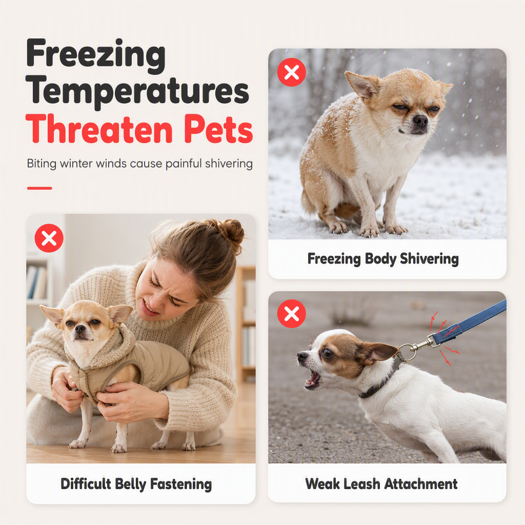 🐶 50 % Rabatt ! Verdickte Hunde-Winterweste – Perfekt für eisige Gassirunden! ❄️ Kälteschutz mit Fleecefutter, stabiler Anlein-Ring, winddicht 🐾 Nur für kurze Zeit ⏱️