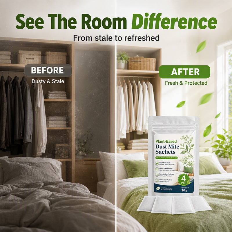 🌿 50% RABATT! 🌸 Milbenabwehr-Beutel mit Pflanzenformel – für Bett, Kissen, Matratze & Kleiderschrank, frischer Duft