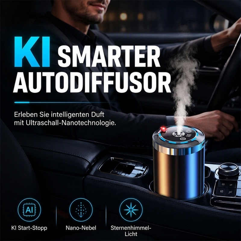 💥 50 % Rabatt! Intelligenter Auto-Aromadiffusor – Duft & Sternenhimmel für jede Fahrt 🚗🌌 Ultraschall-Duft in nur 3 Sekunden, 5 Intensitätsstufen, aktiviert sich während der Fahrt automatisch ✨