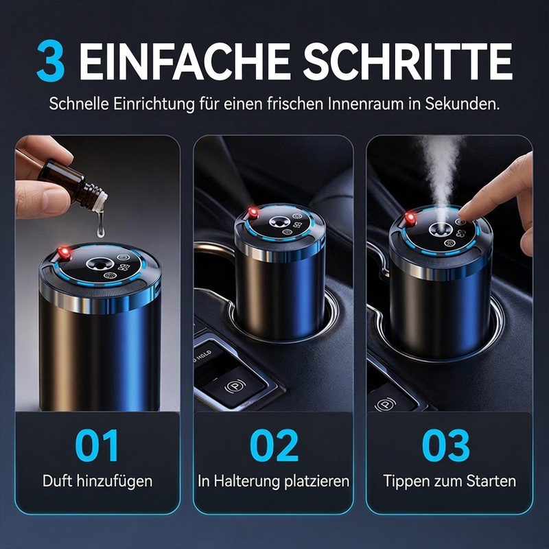 💥 50 % Rabatt! Intelligenter Auto-Aromadiffusor – Duft & Sternenhimmel für jede Fahrt 🚗🌌 Ultraschall-Duft in nur 3 Sekunden, 5 Intensitätsstufen, aktiviert sich während der Fahrt automatisch ✨
