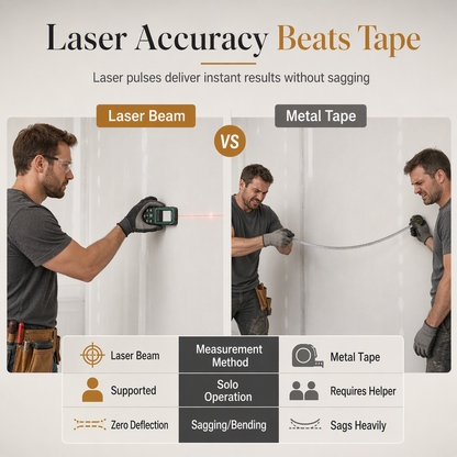 💥 50 % Rabatt ! Laser-Entfernungsmesser Wiederaufladbar – Millimetergenau statt Maßband-Chaos! 🎯 Klare Sprachansage, automatische Flächenberechnung, robustes Baustellengehäuse ⚡