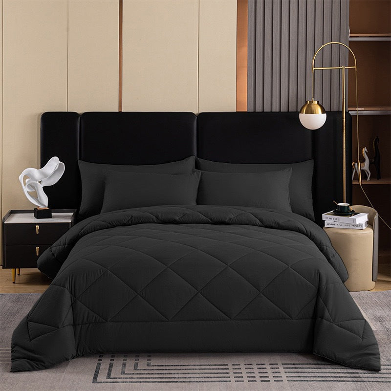 Steppbettwäsche-Set 3-teilig – Wolkenweich, ganzjährig warm! 🛏️ Rautensteppung hält Form, feuchtigkeitsregulierend, samtig weich ☁️