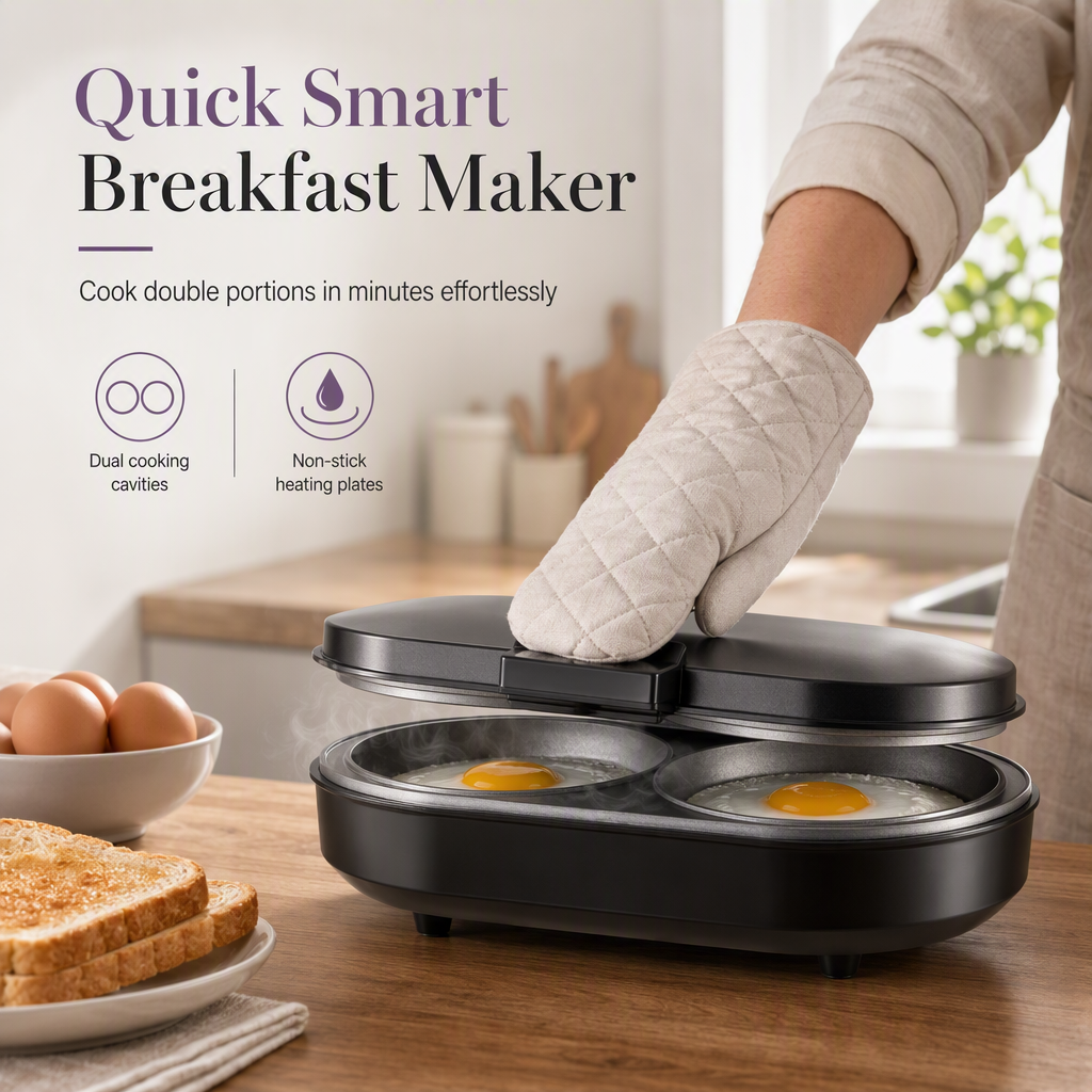 🍳✨ Smarter Frühstücksbereiter – 50 % Rabatt! Doppelte Kochplatten, Antihaftbeschichtung, Edelstahl – Frühstück in Minutenschnelle 💪