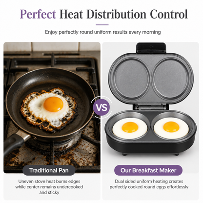 🍳✨ Smarter Frühstücksbereiter – 50 % Rabatt! Doppelte Kochplatten, Antihaftbeschichtung, Edelstahl – Frühstück in Minutenschnelle 💪