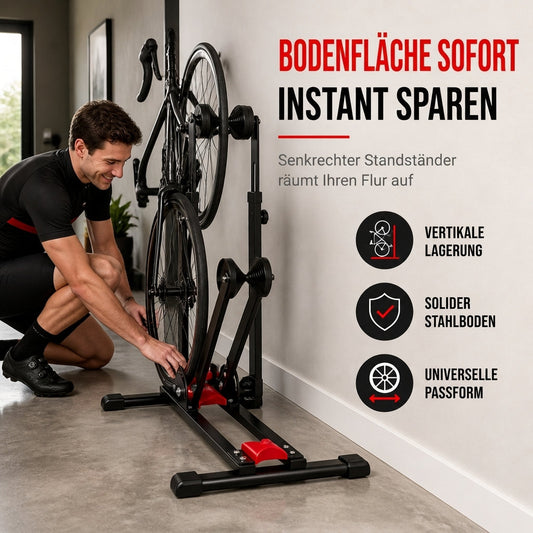 🚴 50 % Rabatt ! Vertikaler Fahrradständer & Halterung – Schluss mit Chaos im Flur! 🛠️ Robuste Doppelstange, stabil & wackelfrei für Rennräder & MTBs ⚡ Limitiertes Angebot ⏳