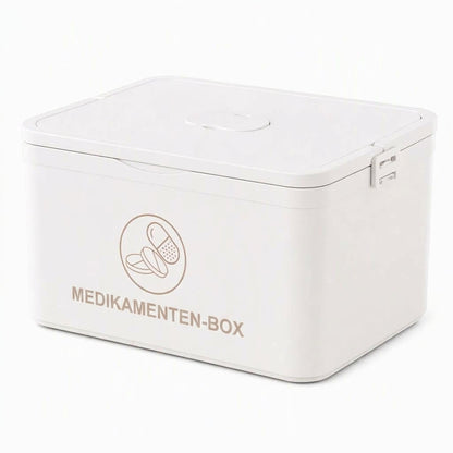 📢📢 JETZT 50 % RABATT!! ⏰💊 Große Medikamenten-Aufbewahrungsbox aus Kunststoff – Mehrlagig, unterteilt & tragbar für Haushalt & Notfall ✨