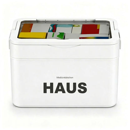 📢📢 JETZT 50 % RABATT!! ⏰💊 Große Medikamenten-Aufbewahrungsbox aus Kunststoff – Mehrlagig, unterteilt & tragbar für Haushalt & Notfall ✨