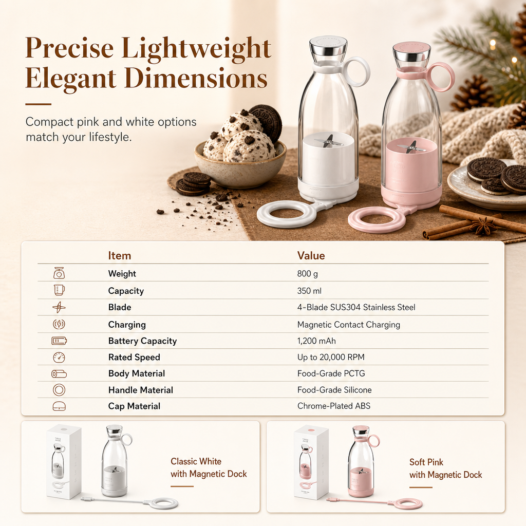 🍓 50 % Rabatt ! Tragbarer Mini-Standmixer – Frische Smoothies überall! 🥤 4 starke Klingen, magnetisches Laden, wasserdicht ⚡ Limitiertes Angebot ⏳