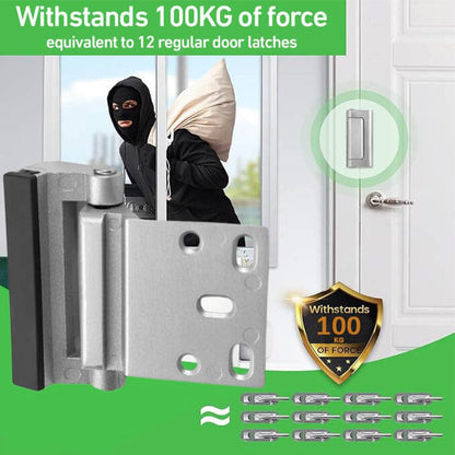 🚪 50 % Rabatt ! Sicherheits-Türschloss – Kein Einbruch, pure Sicherheit! 💪 Robuste Aluminiumlegierung, hält 200 kg stand, schnell montiert 🚨