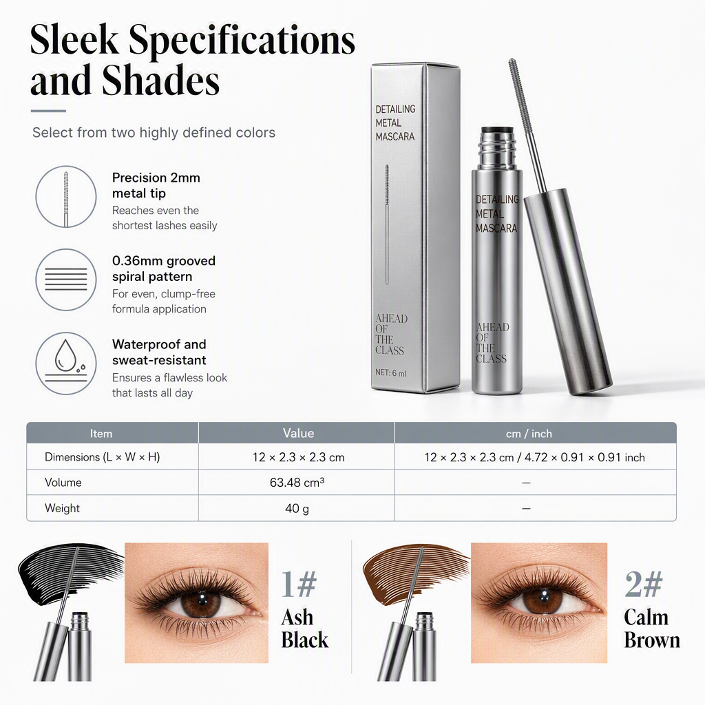 👁️🔥 50% RABATT! Wasserfeste & schweißresistente Mascara – Langanhaltend Verlängernd & Curlend, Wischfeste Augen-Make-up – Ganztägig, Klümpchenfrei, Volumen-Formel ✨
