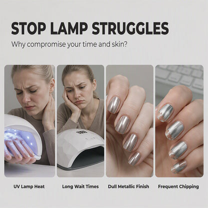 💅✨ 50 % Rabatt! Galaxy-Chrome-Nagellack – Lufttrocknend ohne UV-Lampe, schnell trocknend, abplatzbeständige Farbe, glatter Auftrag, Salon-Look für zu Hause 🔥