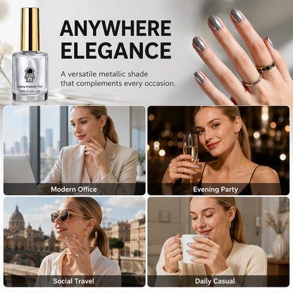 💅✨ 50 % Rabatt! Galaxy-Chrome-Nagellack – Lufttrocknend ohne UV-Lampe, schnell trocknend, abplatzbeständige Farbe, glatter Auftrag, Salon-Look für zu Hause 🔥