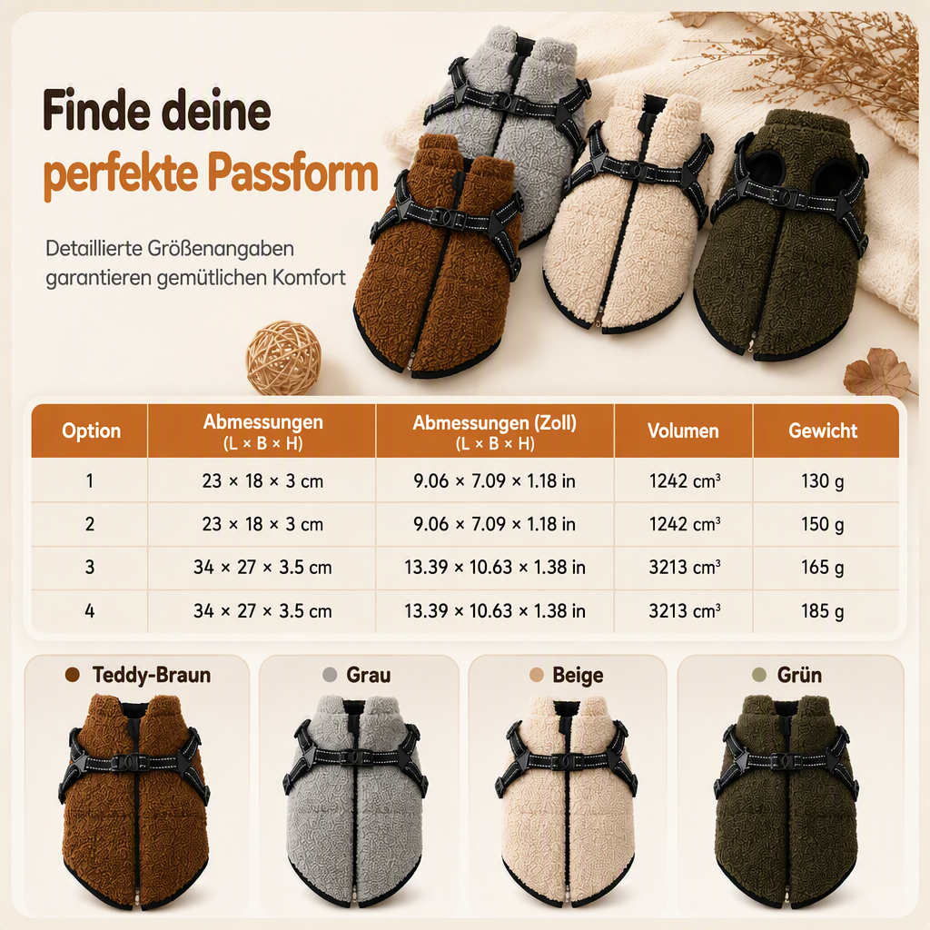 ✨ 50 % Rabatt! Warme Winter-Hundeweste mit integriertem Geschirr – Kuscheliges Fleece, reflektierende Streifen, sicherer Schnellverschluss 🐶🧥 Für kleine & mittelgroße Hunde, ideal für kalte Spaziergänge ✨