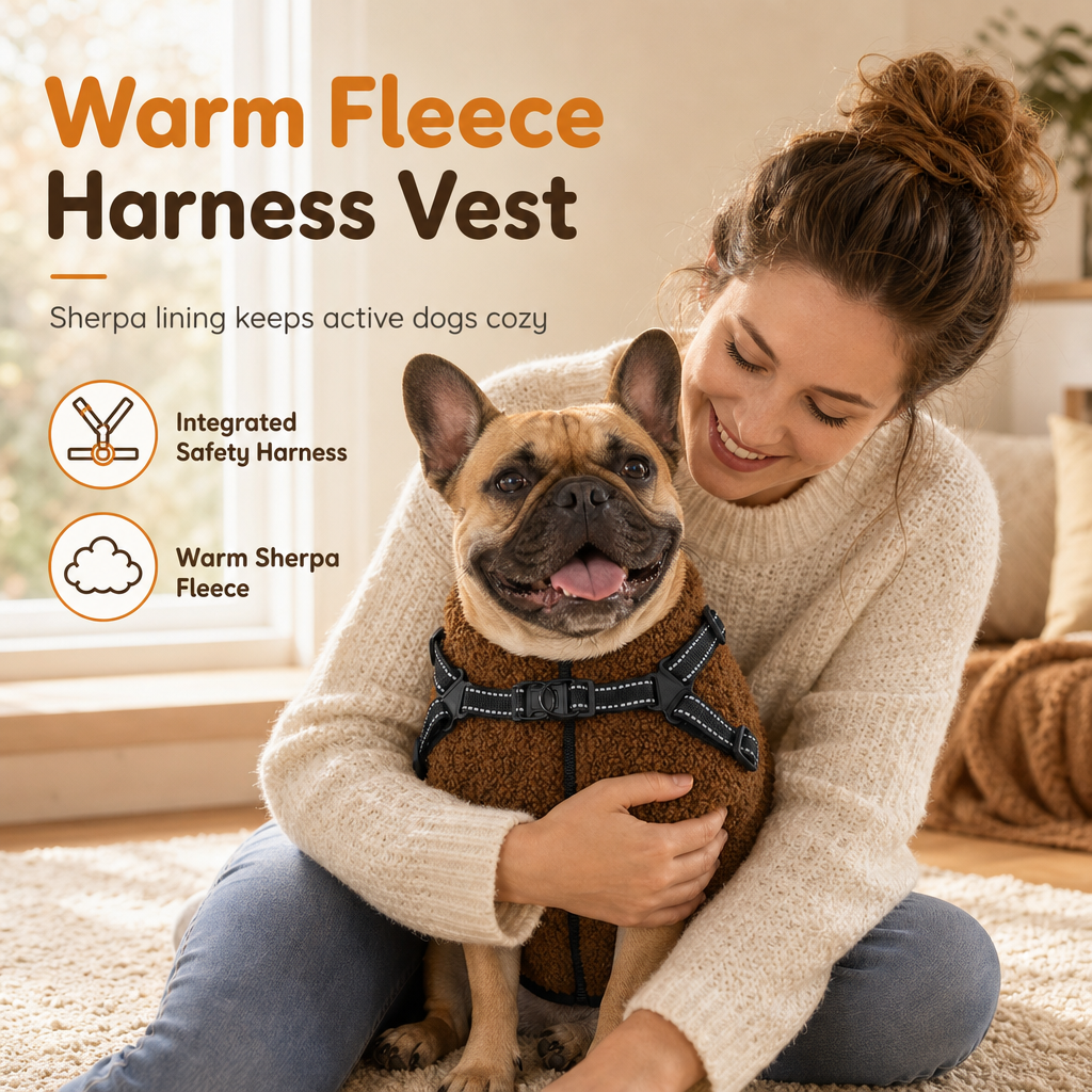 ✨ 50 % Rabatt! Warme Winter-Hundeweste mit integriertem Geschirr – Kuscheliges Fleece, reflektierende Streifen, sicherer Schnellverschluss 🐶🧥 Für kleine & mittelgroße Hunde, ideal für kalte Spaziergänge ✨