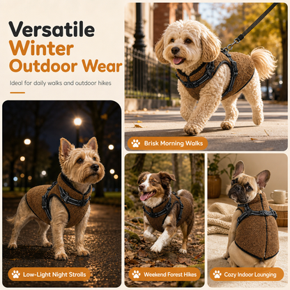 ✨ 50 % Rabatt! Warme Winter-Hundeweste mit integriertem Geschirr – Kuscheliges Fleece, reflektierende Streifen, sicherer Schnellverschluss 🐶🧥 Für kleine & mittelgroße Hunde, ideal für kalte Spaziergänge ✨