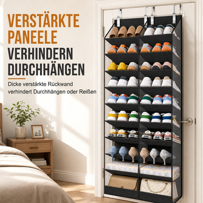 💥 50 % Rabatt! Tür-Organizer mit 20 Netztaschen – Platz für 20 Paar Schuhe, große Kapazität & platzsparende Aufbewahrung 👟🚪 Ohne Werkzeug aufhängbar, robustes Vliesgewebe, passt hinter Standardtüren