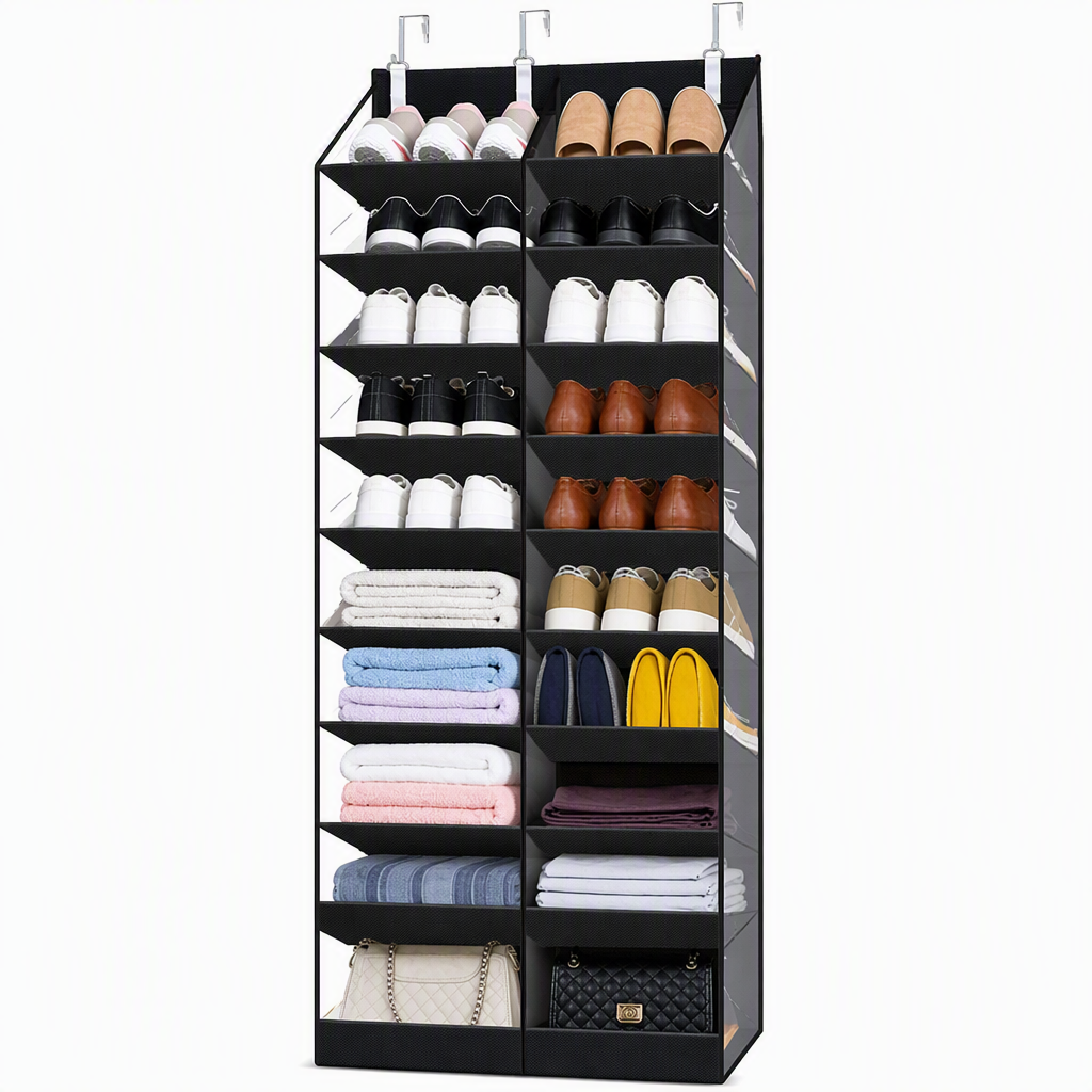 💥 50 % Rabatt! Tür-Organizer mit 20 Netztaschen – Platz für 20 Paar Schuhe, große Kapazität & platzsparende Aufbewahrung 👟🚪 Ohne Werkzeug aufhängbar, robustes Vliesgewebe, passt hinter Standardtüren