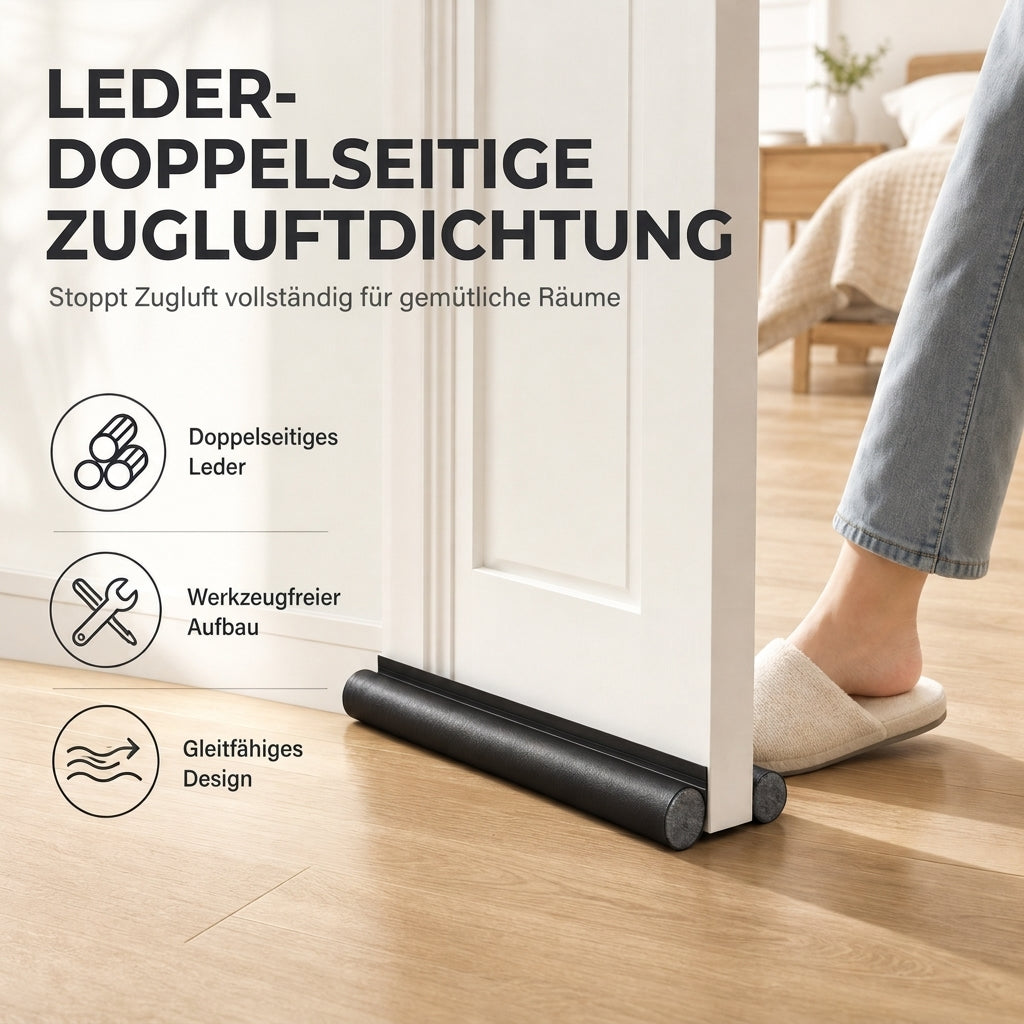 📢📢 Kaufe 1, erhalte 1 GRATIS!⏰Verschleißfester Leder-Türunterzug zum Selbermachen, winddicht und insektenschützend, Dichtungsstreifen für Schlafzimmertür unten