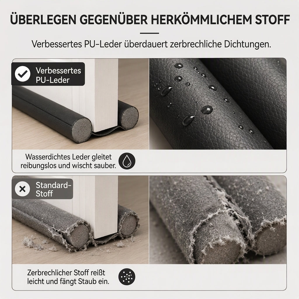 📢📢 Kaufe 1, erhalte 1 GRATIS!⏰Verschleißfester Leder-Türunterzug zum Selbermachen, winddicht und insektenschützend, Dichtungsstreifen für Schlafzimmertür unten