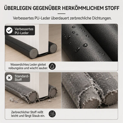 📢📢 Kaufe 1, erhalte 1 GRATIS!⏰Verschleißfester Leder-Türunterzug zum Selbermachen, winddicht und insektenschützend, Dichtungsstreifen für Schlafzimmertür unten
