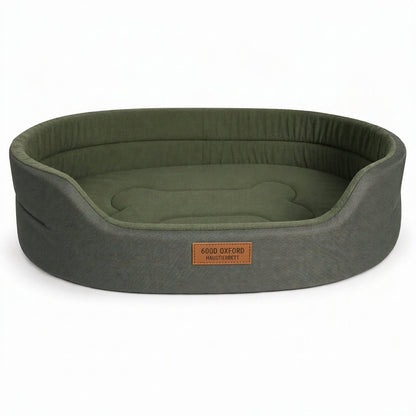 ✨50% RABATT NU! !✨Abnehmbares ovales Haustierbett aus Polar-Fleece und Oxford-Stoff mit feuchtigkeitsabweisender, rutschfester Unterseite und Schwammkissen für Hunde und Katzen