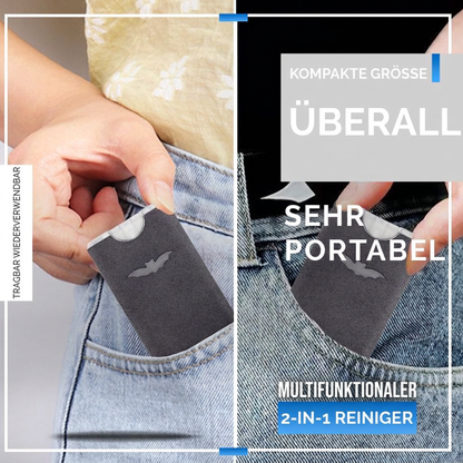 🔥1 kaufen 1 gratis🧼 Tragbarer 2-in-1-Bildschirmreiniger mit Mikrofasertuch