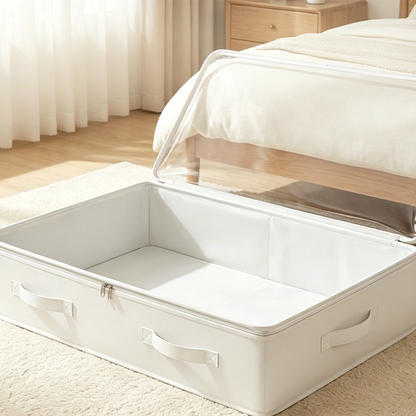 🛏️ 50 % Rabatt ! Unterbett-Aufbewahrungstasche Faltbar – Kein Chaos, mehr Platz! 🧺 Überall verstaubar, Sichtfenster oben, staubdicht