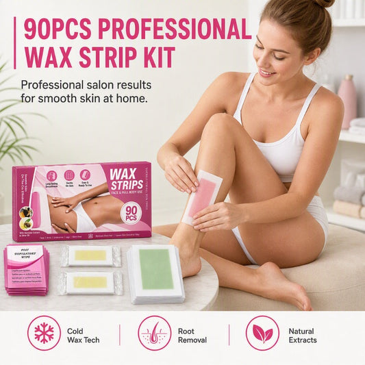 🌸 50 % Rabatt ! 90 Stk. Kaltwachsstreifen-Set – Professionelle Haarentfernung für zu Hause! 🌿 Sanft mit Olivenöl & Bienenwachs, kein Erhitzen, für den ganzen Körper🍯
