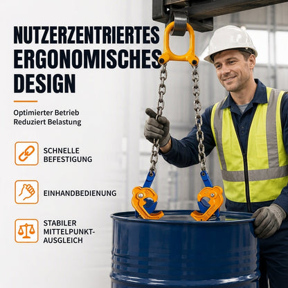 🛢️50 % RABATT✨Stabile Hebezange für Ölfässer – Hebevorrichtung für Gabelstapler und Kräne zum Heben von Stahl- und Metallfässern, robustes und sicheres Heben💥