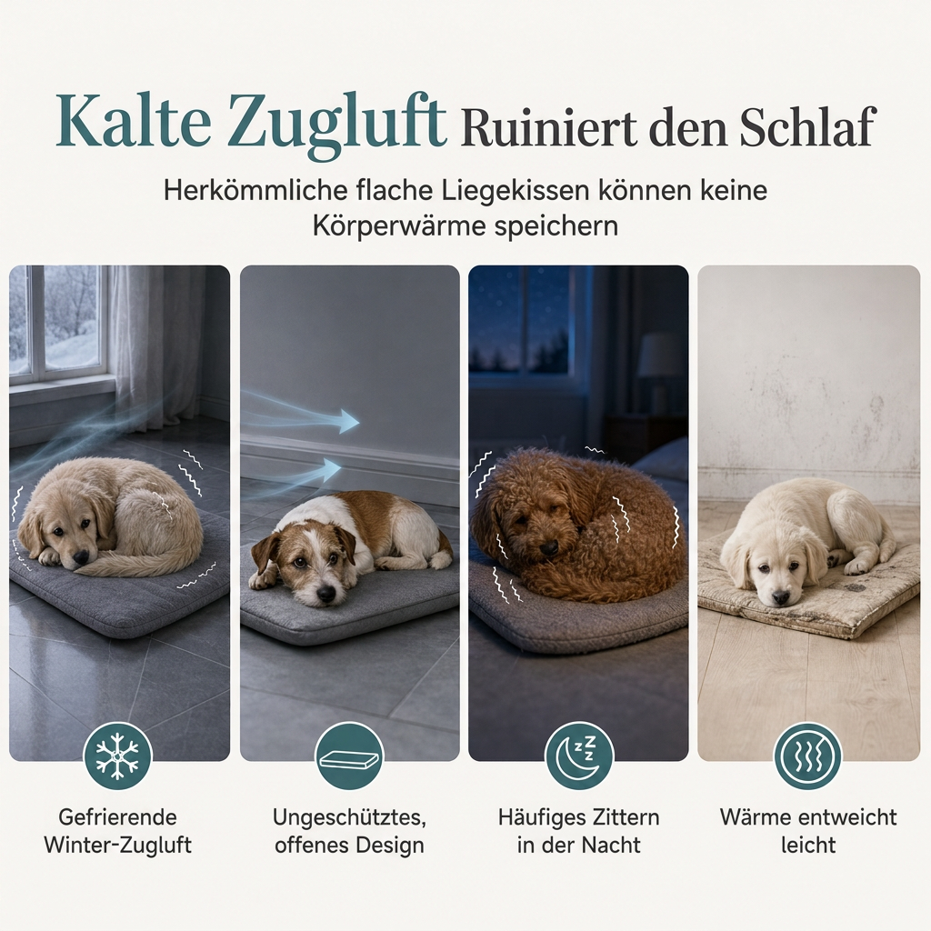 🔥50% RABATT auf ausgewählte Produkte 🎉Halboffenes warmes Schlafsackbett, weiche Haustierhöhle für tiefen Schlaf mit Decke für Katzen und kleine Hunde