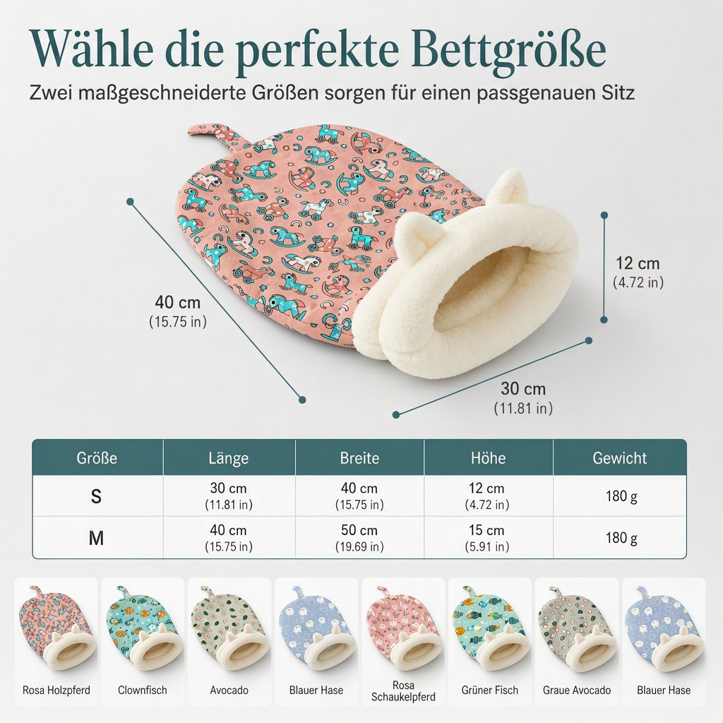 🔥50% RABATT auf ausgewählte Produkte 🎉Halboffenes warmes Schlafsackbett, weiche Haustierhöhle für tiefen Schlaf mit Decke für Katzen und kleine Hunde
