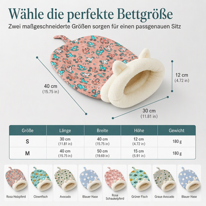 🔥50% RABATT auf ausgewählte Produkte 🎉Halboffenes warmes Schlafsackbett, weiche Haustierhöhle für tiefen Schlaf mit Decke für Katzen und kleine Hunde