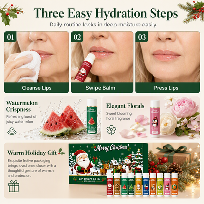 🎄 50% Rabatt! 🎁 10-teiliges Weihnachts-Lippenpflegeset – Feuchtigkeitspflege für jeden Tag, perfekt als Geschenk